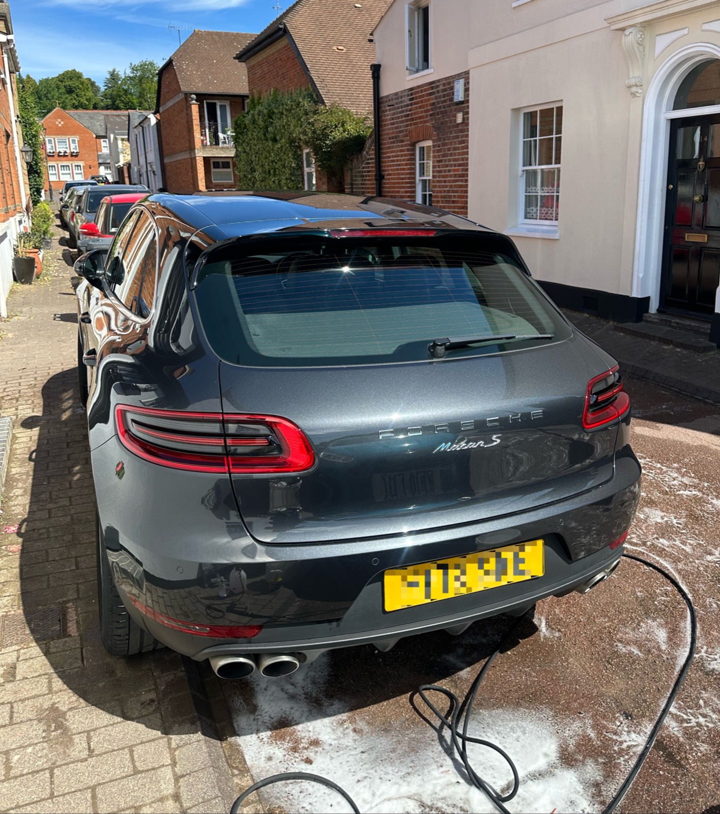 Porsche Macan S being washed by ZM Mobile Valet